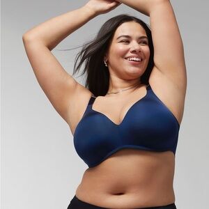 Soma Vanishing 360 Wireless Seamless Bra size 42DD Nightfall Navy Blue